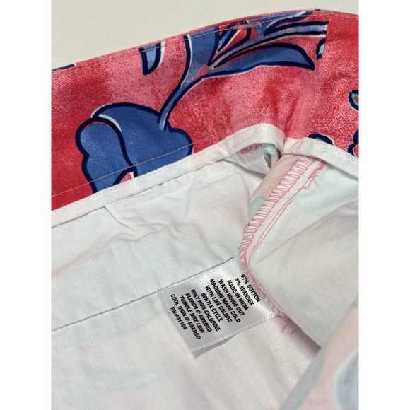 Crown & Ivy Women's Shelby Shorts 12 Pink Floral Scallop Hem - Picture 8 of 16